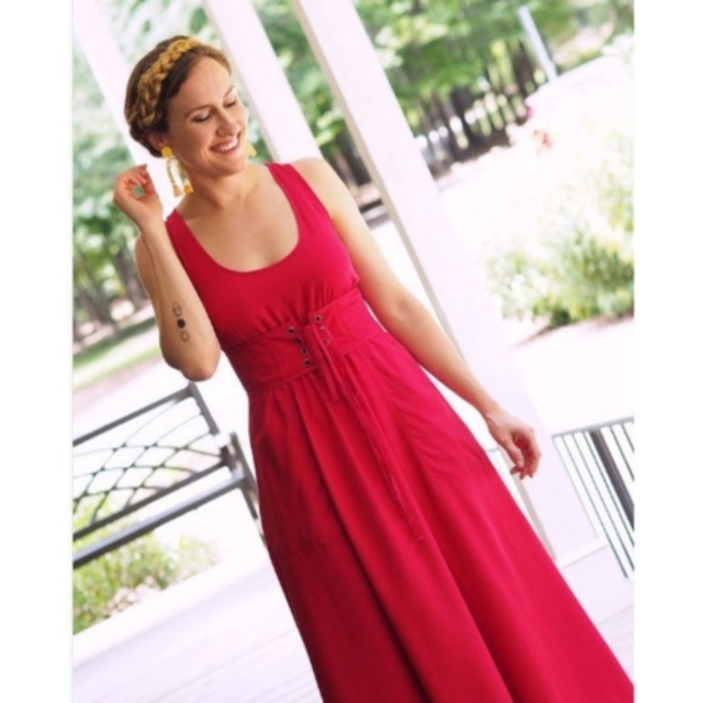 Anthropologie Corseted Midi Dress - Picture 8 of 8
